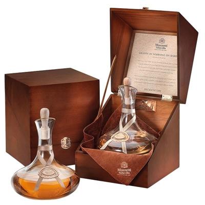 DECANTATORE GRAPPA DI BAROLO INVECCHIATA 43' 70CL IN LEGNO MAZ